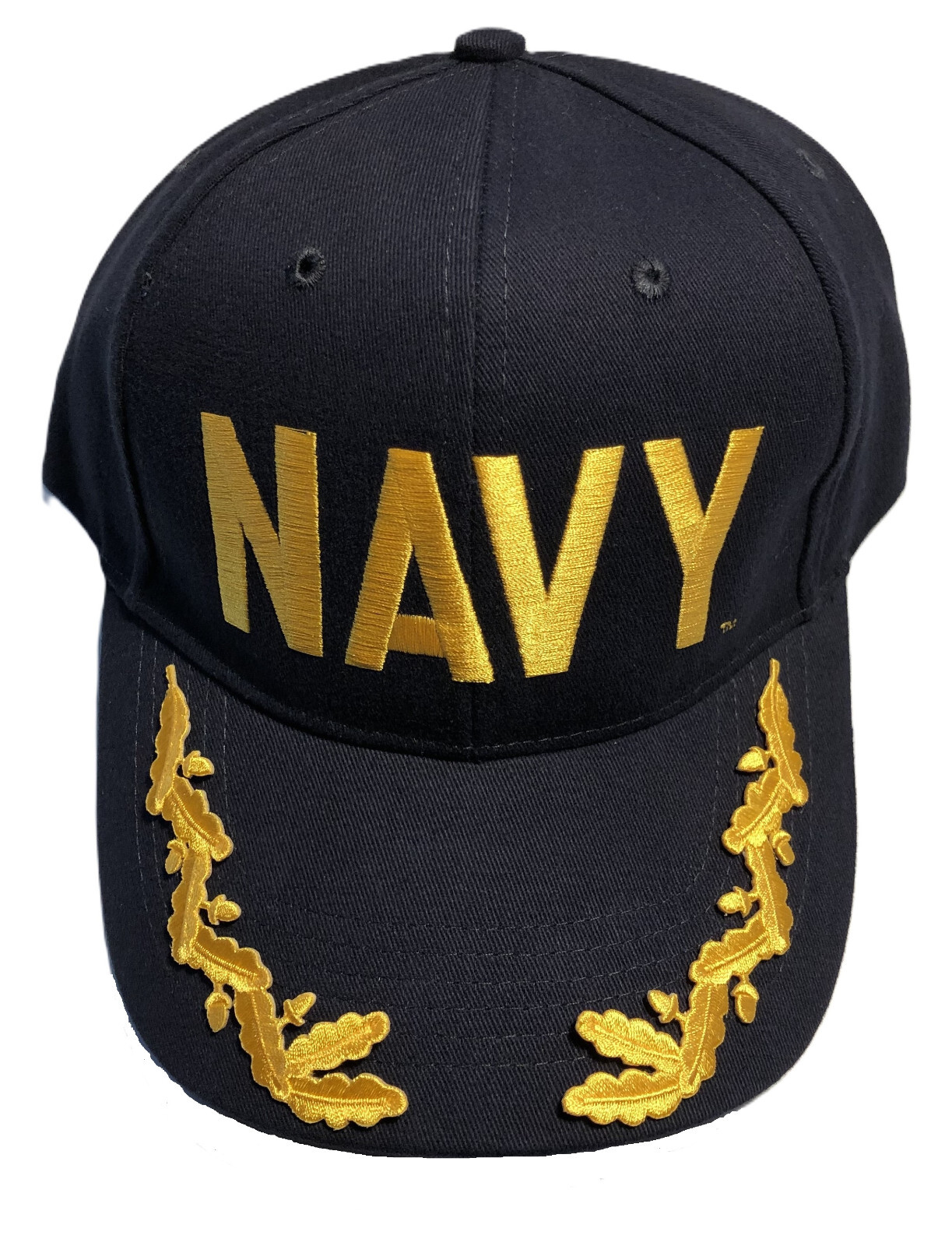 US NAVY Veteran Ball Cap GOLD Scrambled Eggs CAPT or CDR Hat CG CVN DDG BLUE