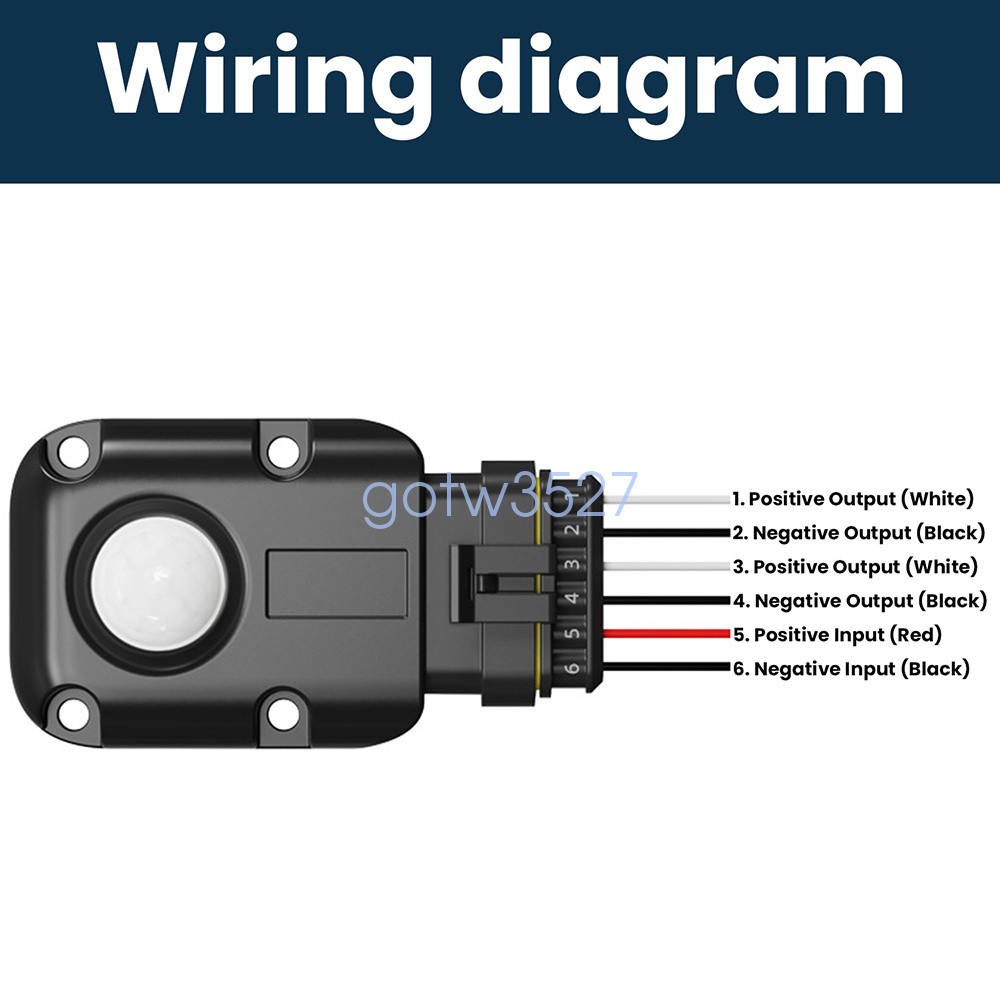 DC6-24V Infrared PIR Motion Sensor Detector LED Outdoor Waterproof Sensor Switch