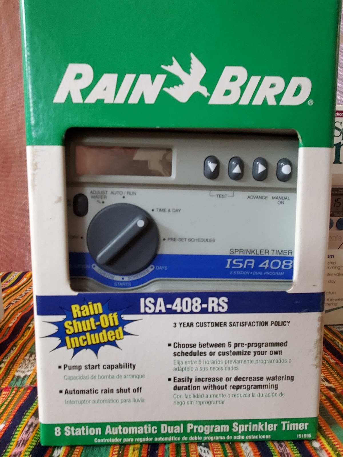 Rain Bird ISA-408-RS 8 Zone Controller Timer Mounting Kit Valves Srinklers New