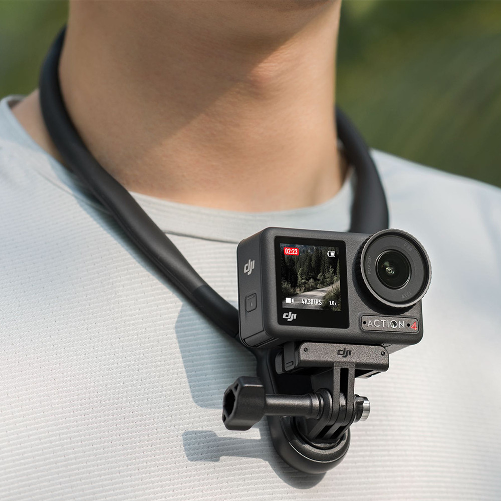 DJI Osmo Action Hanging Neck Mount – Malleable Silica Gel POV Mount, Lock Screw