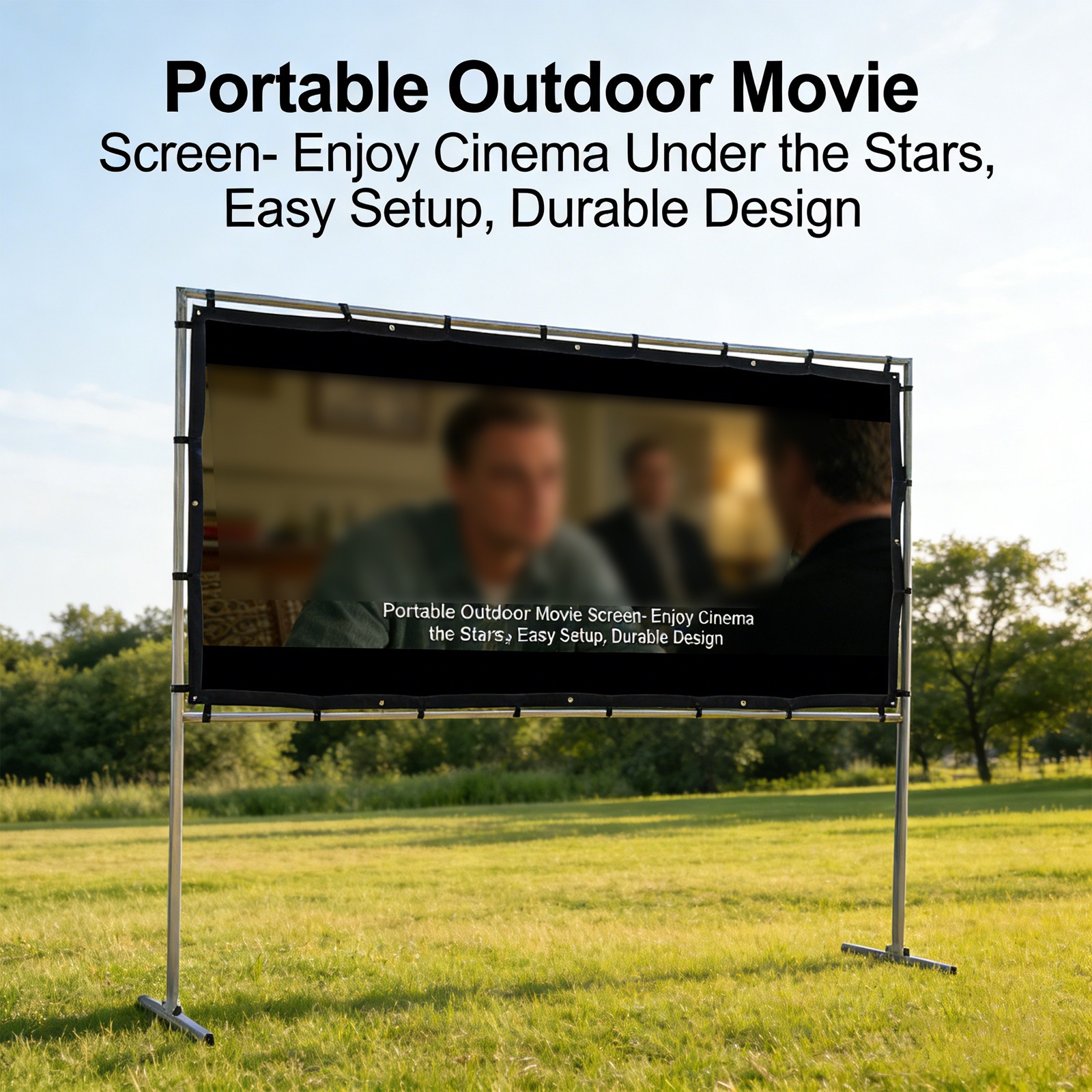 3.5x1.5m Portable Mobile Movie Display Screen w Bag Waterproof Outdoor Cinema
