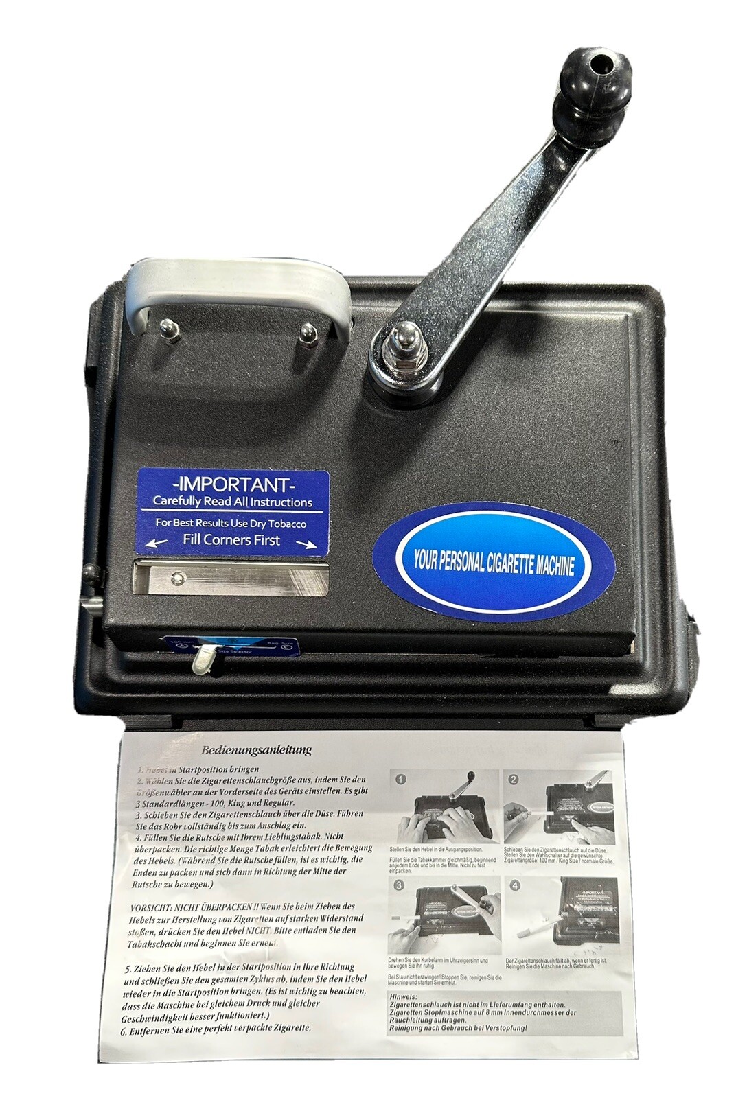 Cigarette injector machine makes 100MM , King And Regular Size Cigarettes. #1