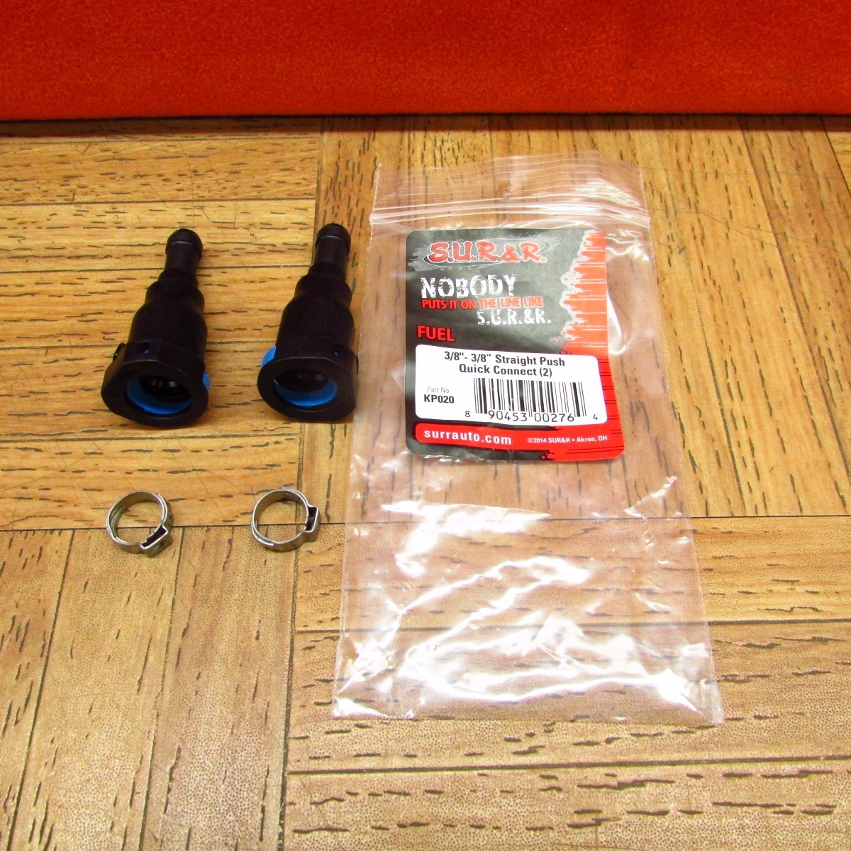 S.U.R. & R KP020 3/8"-3/8" Straight Push Quick Connect  2 Pack