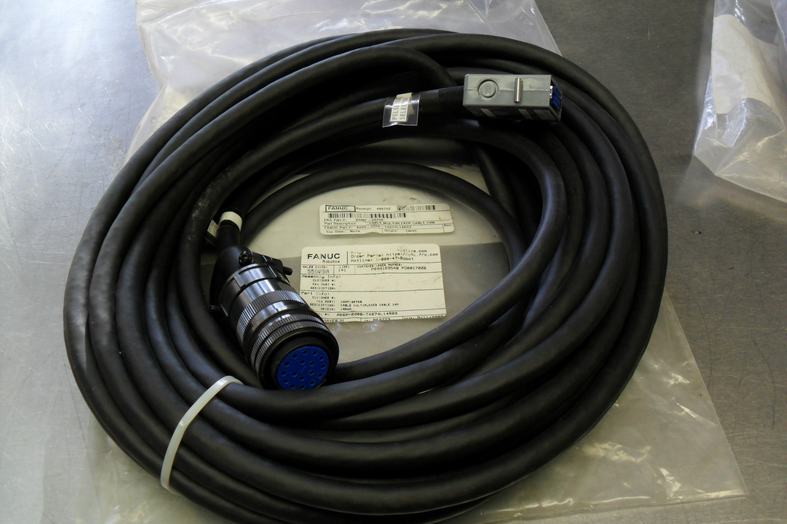 FANUC MULTIPLEXER CABLE 14M  A660-2006-T407#L14R03 - XGMF-20758 New