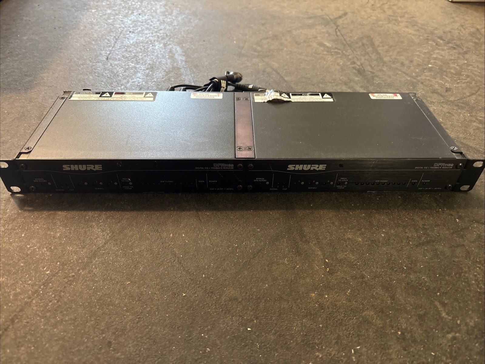 Shure DFR11EQ Digital Feedback Reducer + EQ Pair of 2 Line Level Input