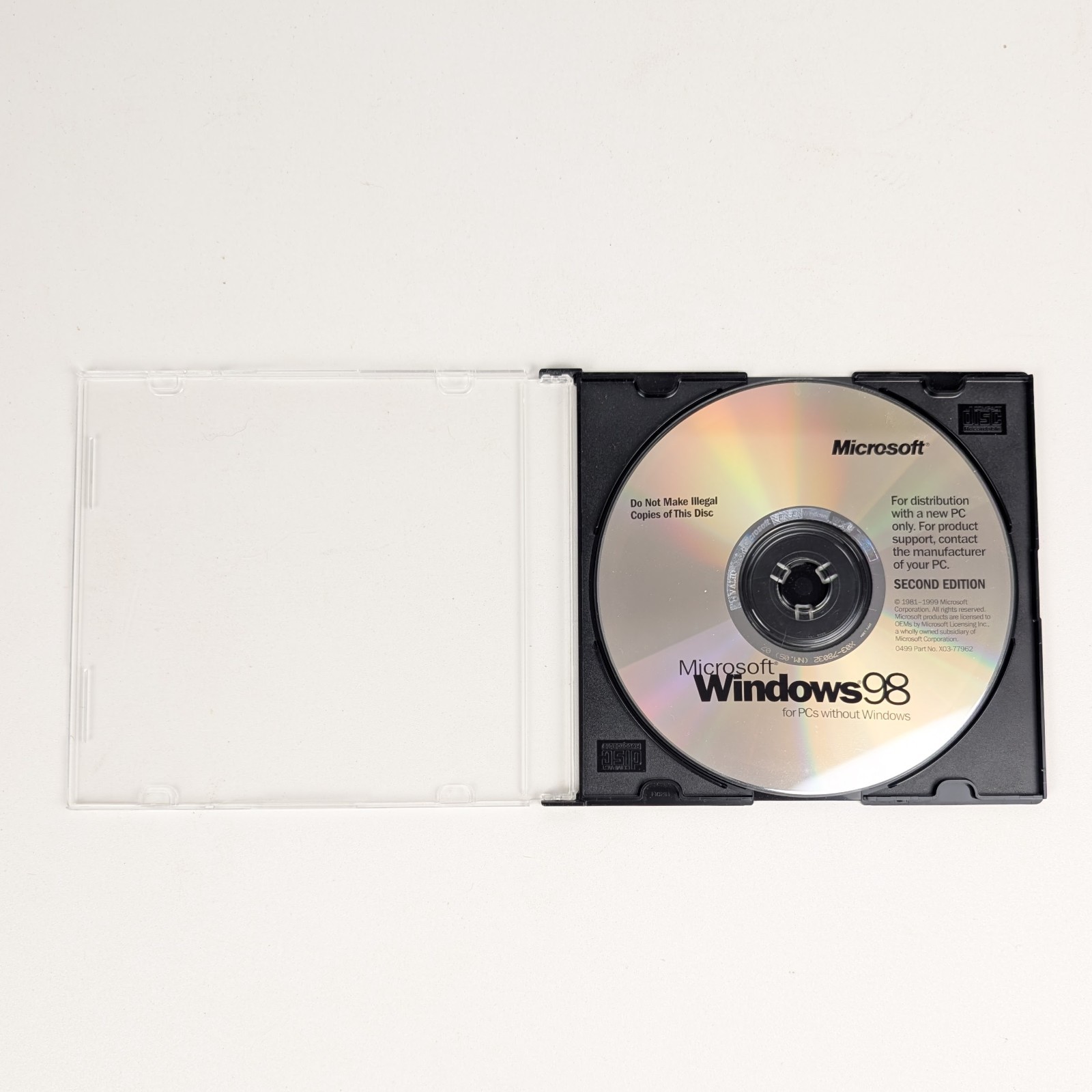 Microsoft Windows 98 Second Edition Install Disc. Disc Only NO KEY!