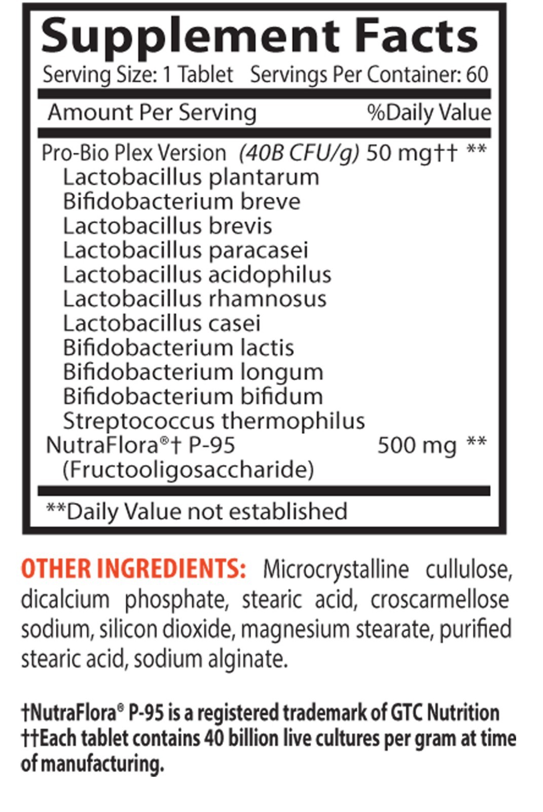 Digestive Aid - PROBIOTIC COMPLEX - Friendly Bacteria 1 Bottle 60 Capsules