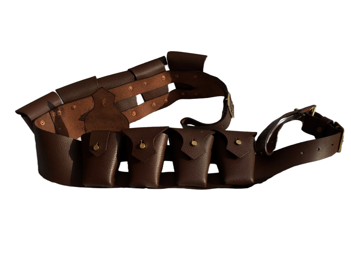 British P-1903 Leather 9 Pocket LEATHER Bandolier-PEBBLE LEATHER
