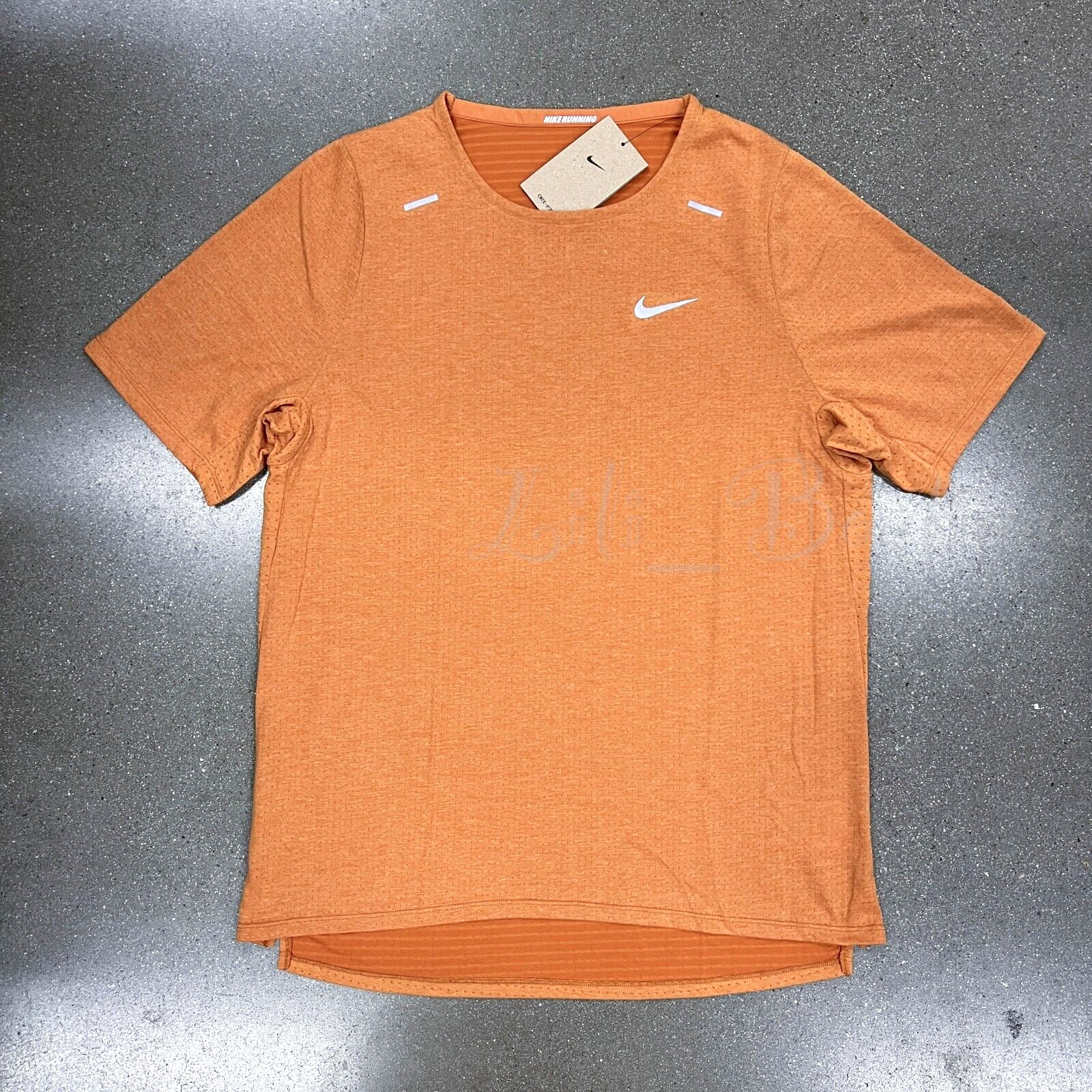 Nike Men's Dri-Fit Rise 365 Running Training Top Tee CJ5420-815 Monarch Orange L