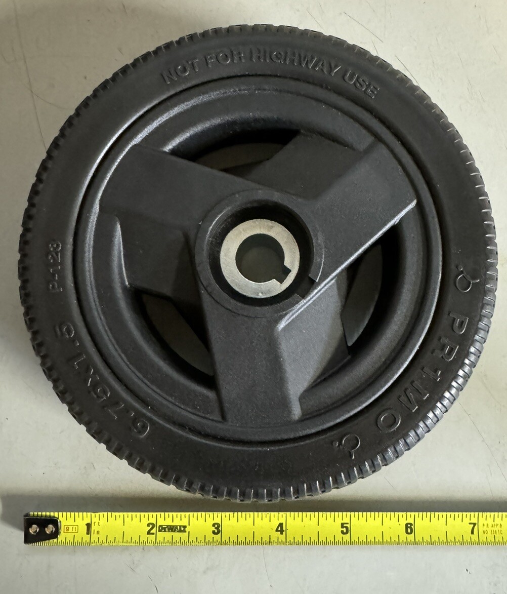 Wheel tire 6.75" X 1.5" 17mm shaft bore 6mm keyway I Ride Scooter rear S-25 diy