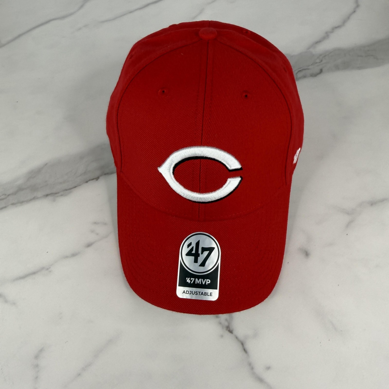Cincinnati Reds Hat Cap Adjustable Mens Red Baseball 47 MVP Structured NEW