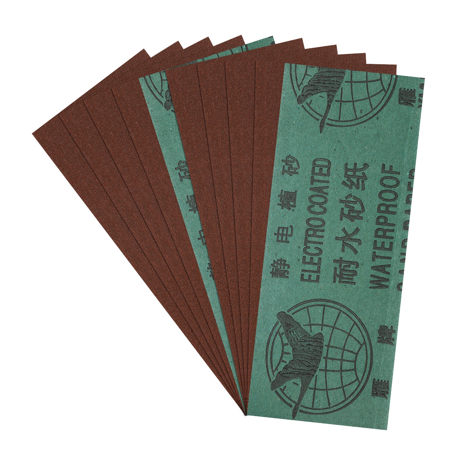10pcs Sand Papers - [3.6 x 9 Inch x 180 Grits] Alumina Sandpaper Sheets Red