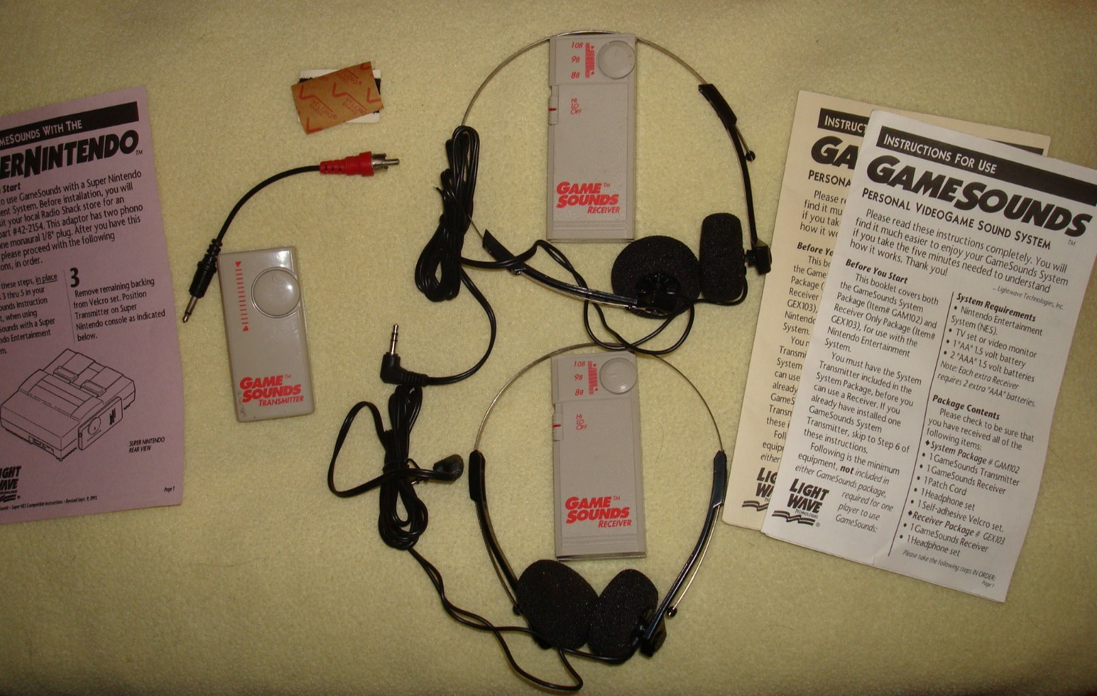 Rare NES GameSounds CAM102 AND GEX103 Packages with Transmitter and 2 Receivers!