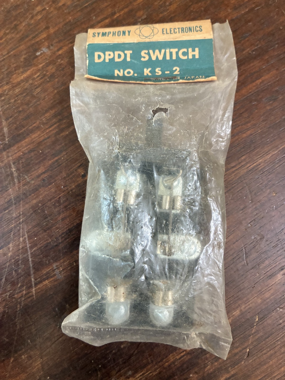 Vintage DPDT Switch No. KS-2, Symphony Electronics New Old Stock