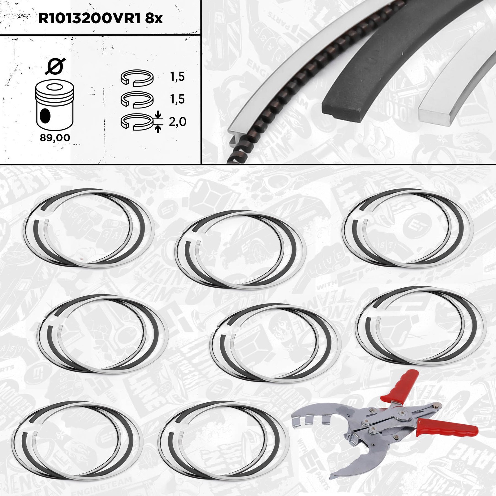 Piston Ring Set BMW WIESMANN 4,4 11257574822 7574822 N63B44A