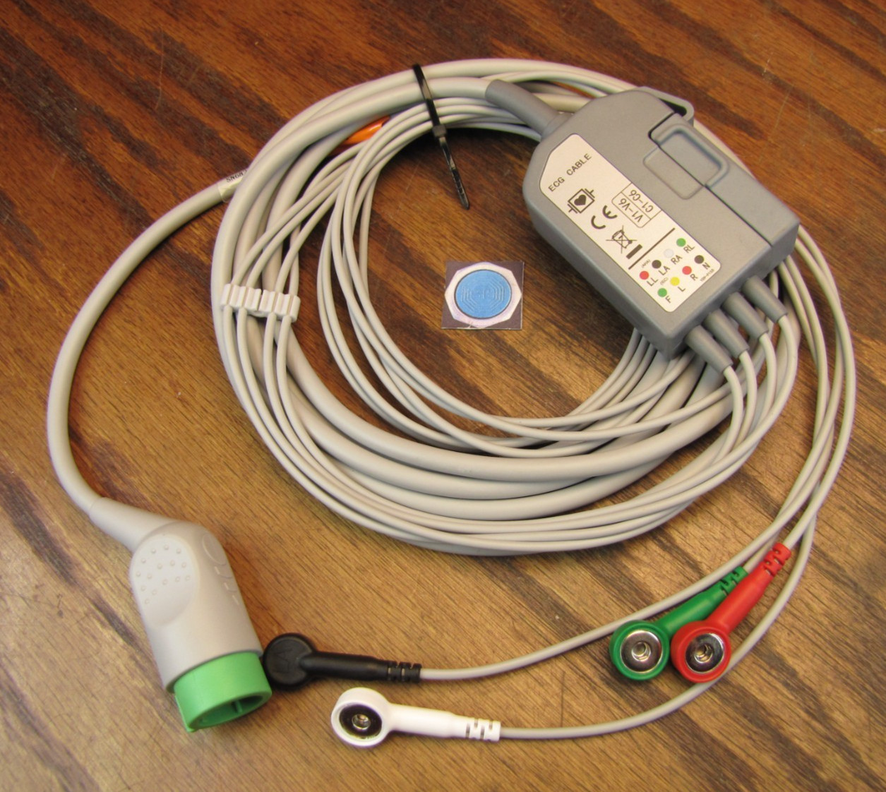 Elecotek 4-Lead ECG Leadwire Set Snap Connectors 28132