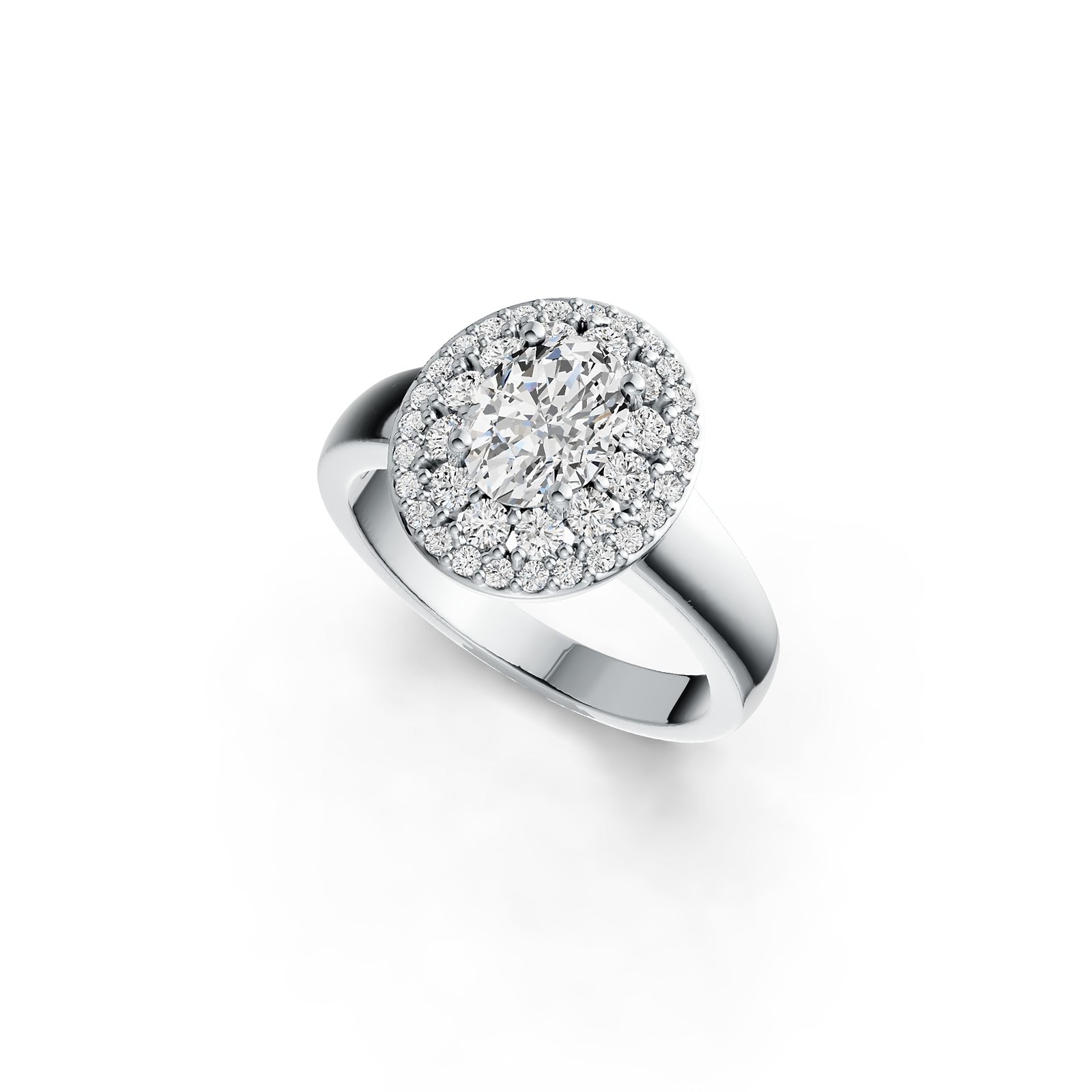 Sterling Silver Semi Mount Ring Setting Oval OV 8X6mm Double Halo White Topaz