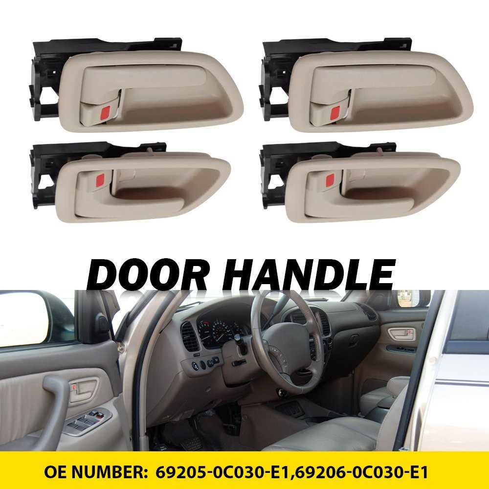 Interior Door Handle Front Rear for Toyota Sequoia 01-07 Tundra 04-06 Beige B