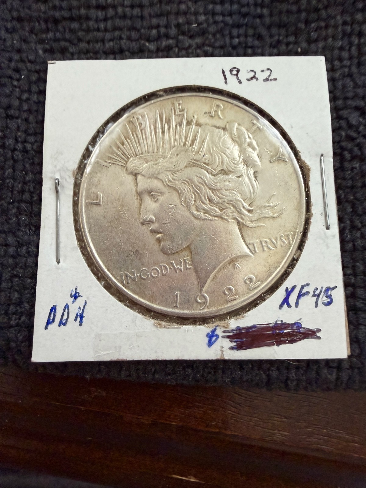1922 Liberty Peace silver coin-Preowned