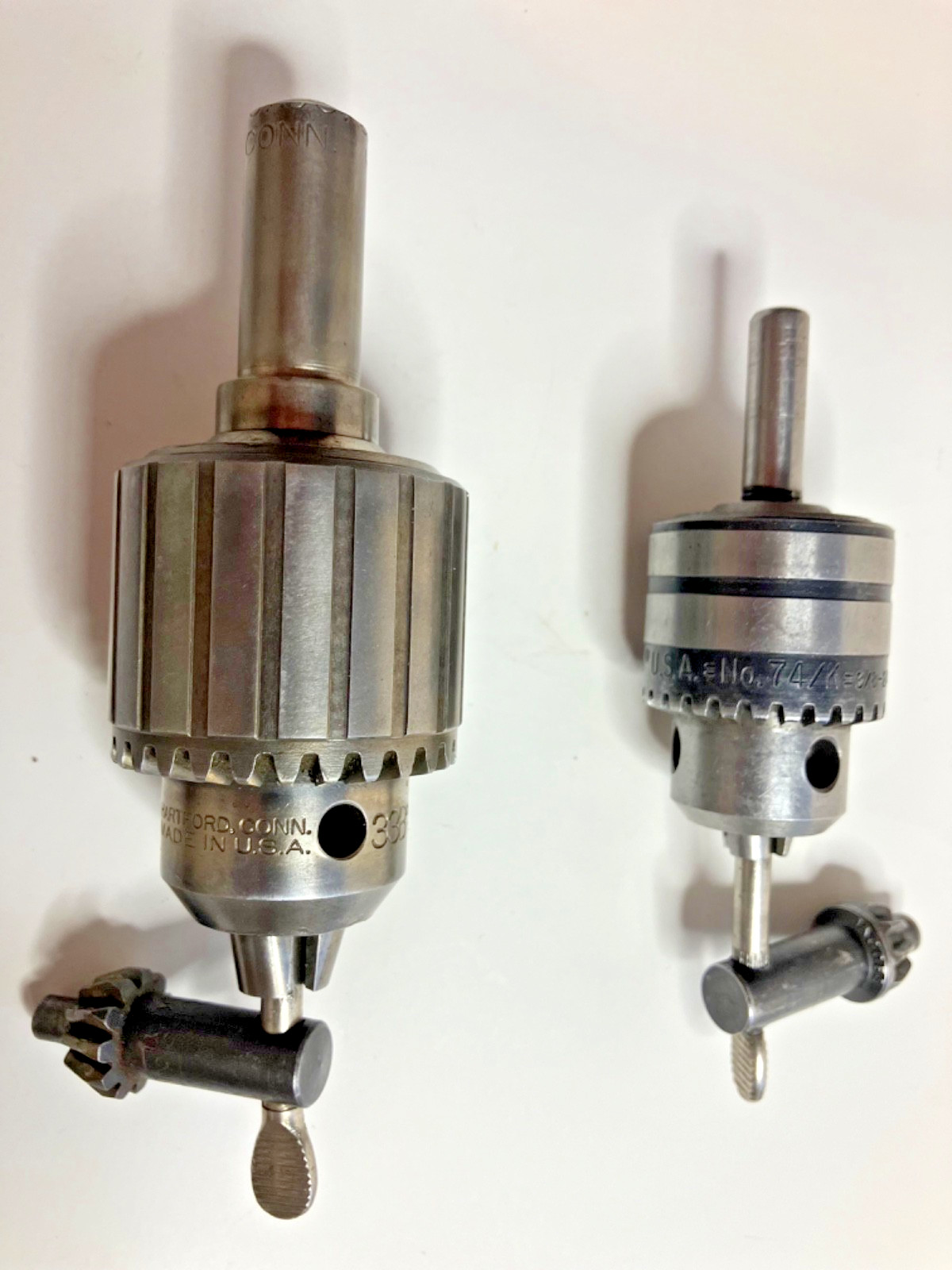 Preowned Jacobs Drill Chucks. Larger 33B is in very nice condition. See notes!!!