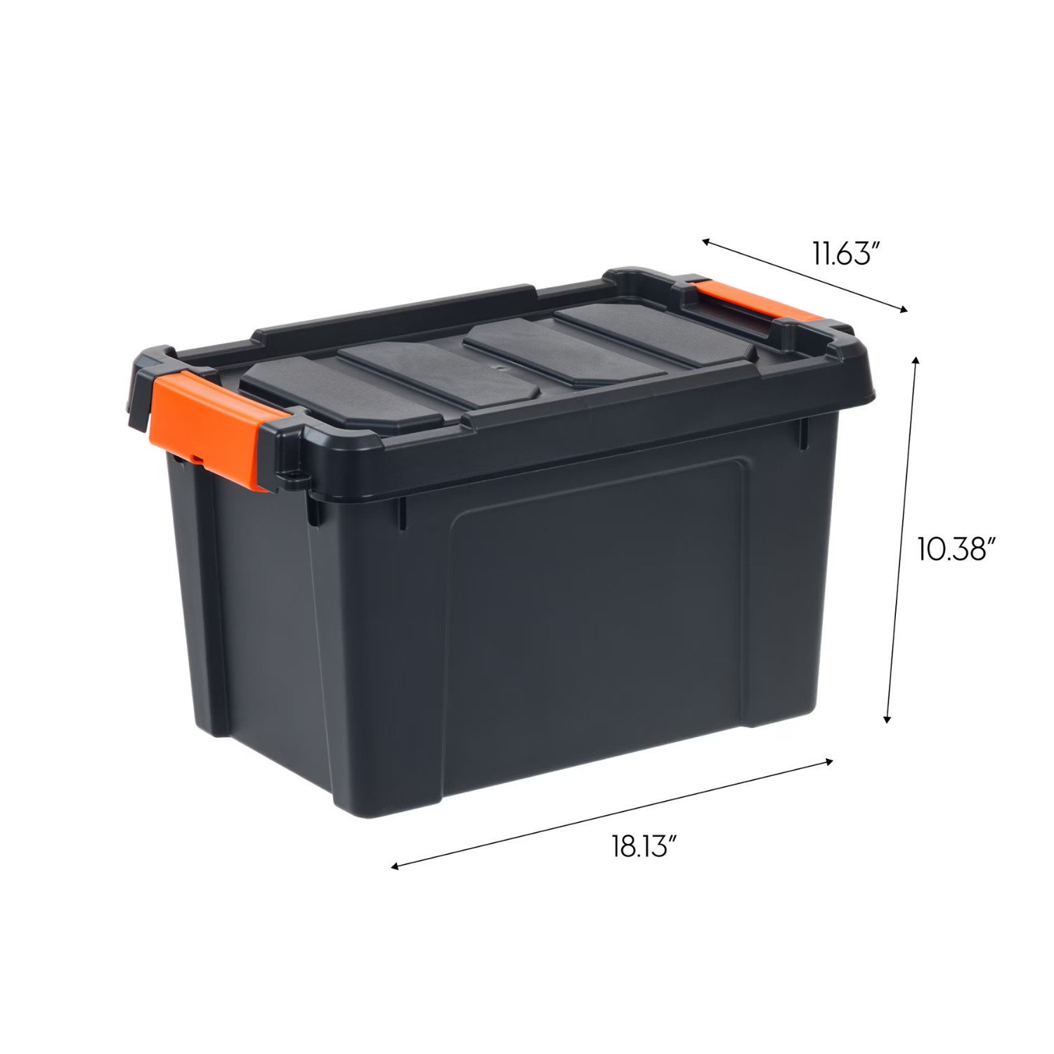 IRIS 5 Gal Heavy Duty Storage Bins 4Pk Latching Lid Stackable Tote Boxes