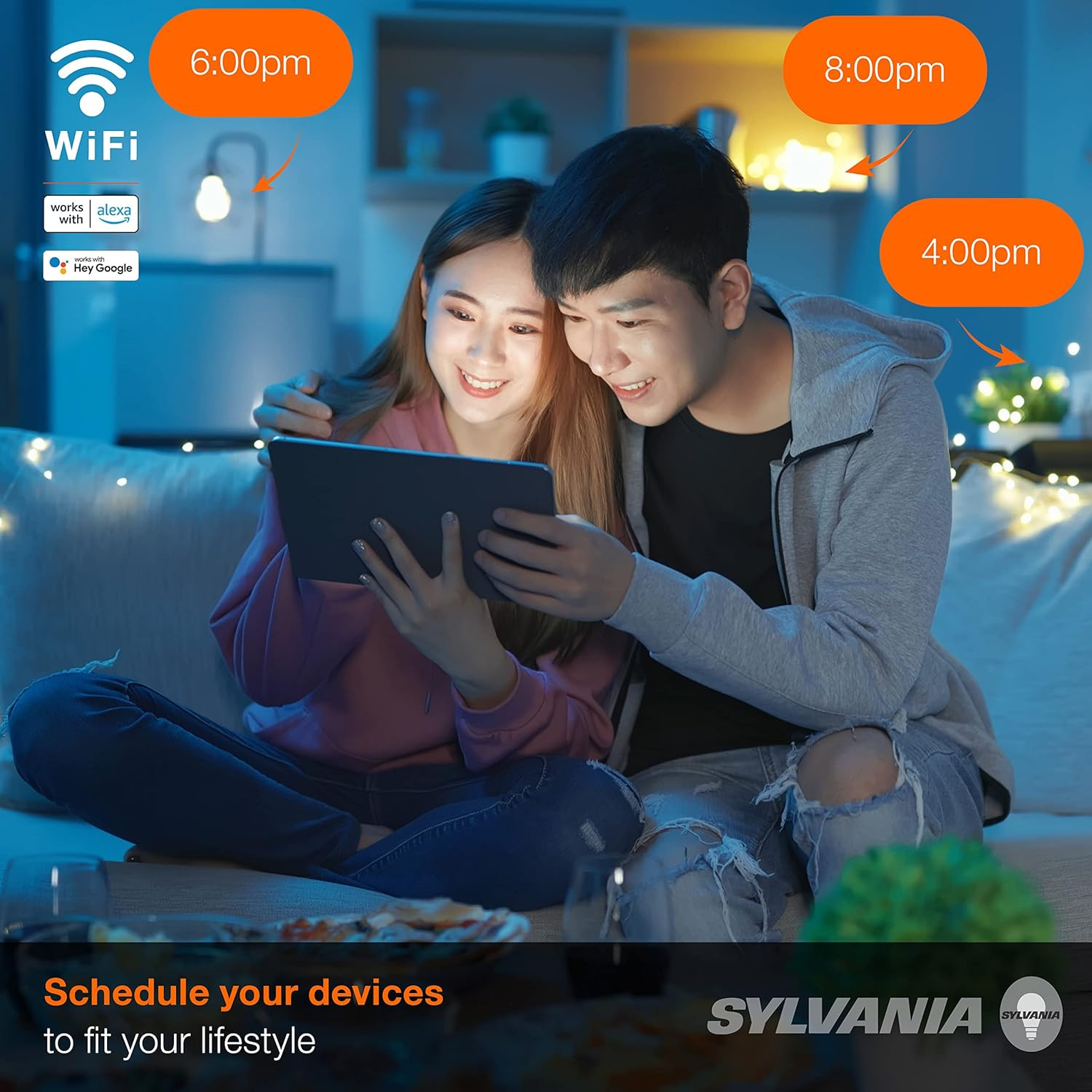 Sylvania Smart Plug WiFi Outlet 4 Pack Alexa Google Timer No Hub Required
