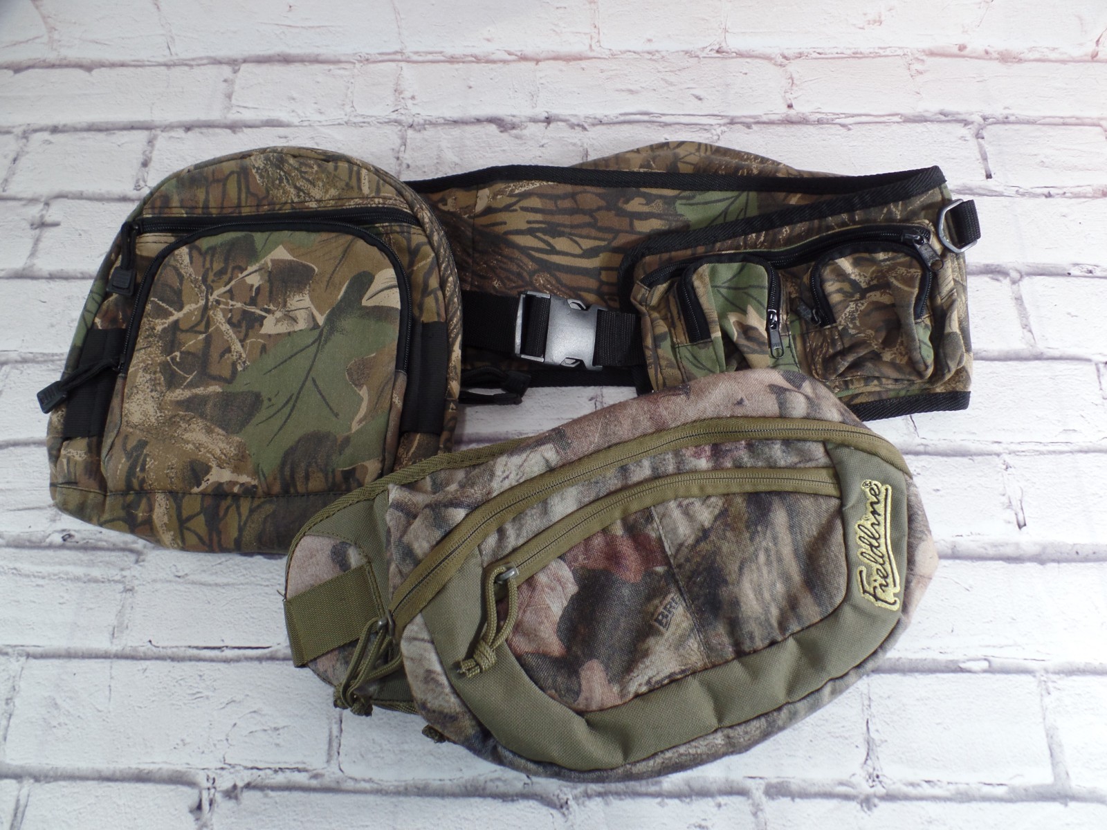 Fieldline Camouflage Waist Hunting Belt 5pocket Fanny Pack Hiking Tactical Lot