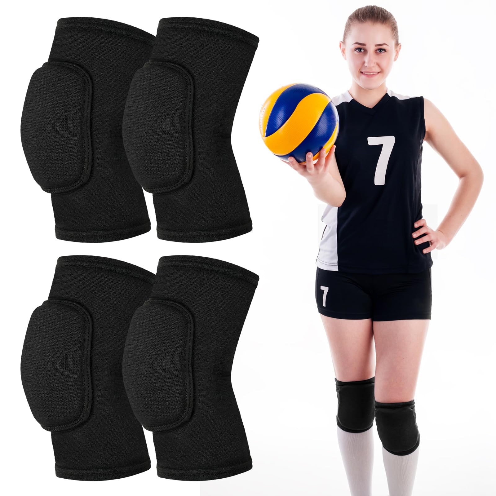 Opvixi Volleyball Knee Pads, Pads Girls 2 Pairs, Pads...