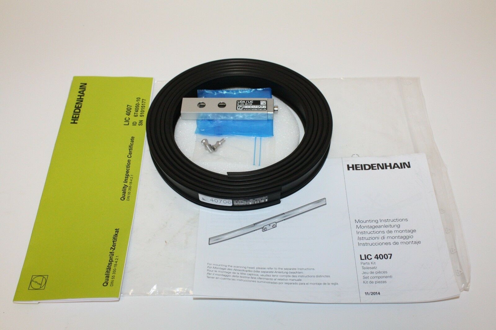 Heidenhain Absolute Scale LIC 4007 ID 674 050-10ML 1040mm #40706