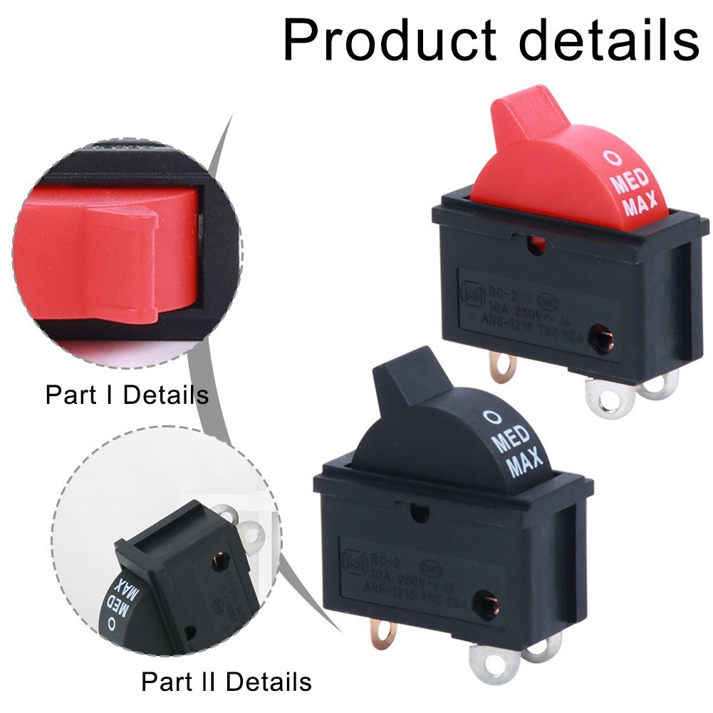 High Conductivity Hair Dryer Switch with Copper and Silver Contacts