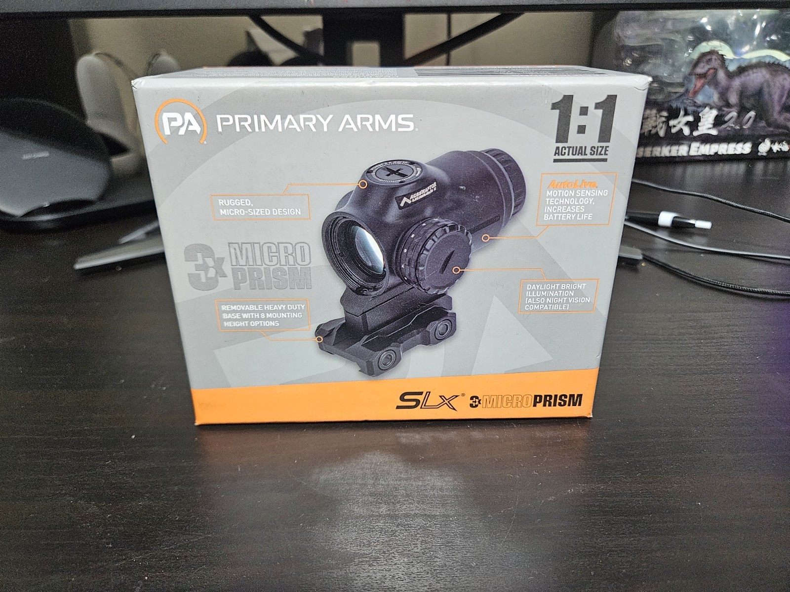 Primary Arms SLx 3x MicroPrism Rifle Scope BDC Red Reticle 23mm Black