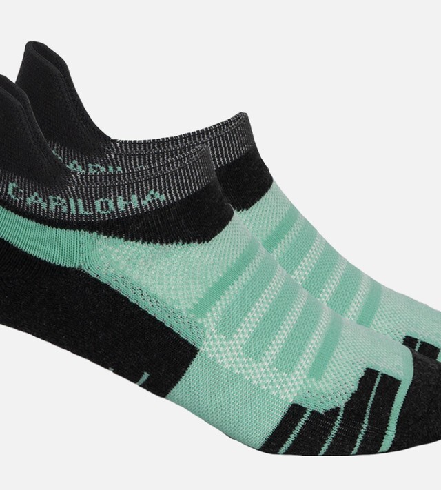 Bamboo Tab Athletic Sock - Carbon Heather/ Mint - Small