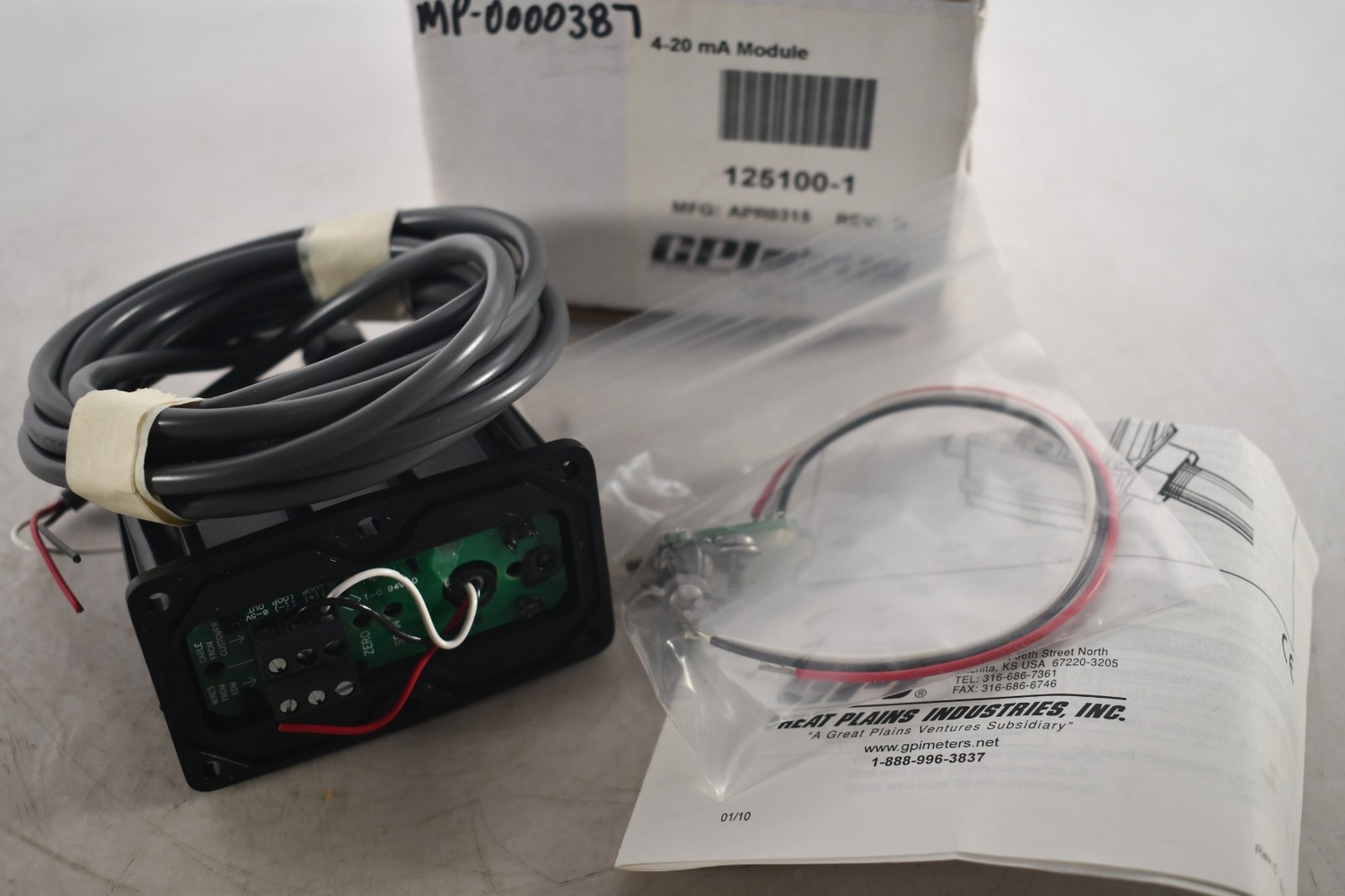 NEW GPI Meters 125100-1 4-20mA Transmitter Module