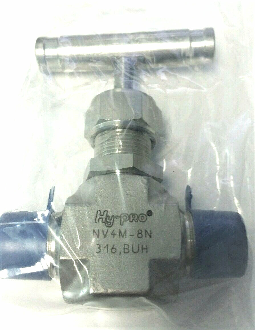 1/2" MNPT 316ss Integral Bonnet Needle Valve (6000 Psi)  Hy-Pro NV4M-4N-S316
