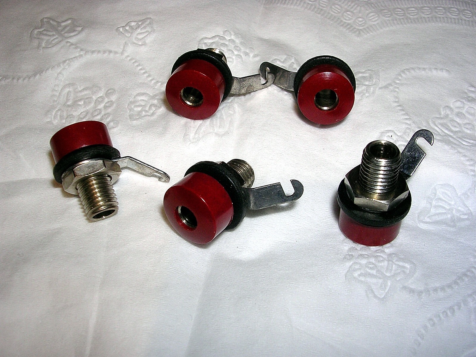 HH SMITH 205-102 BANANA OLD STYLE  JACK PANEL MOUNT RED  LOT (5)