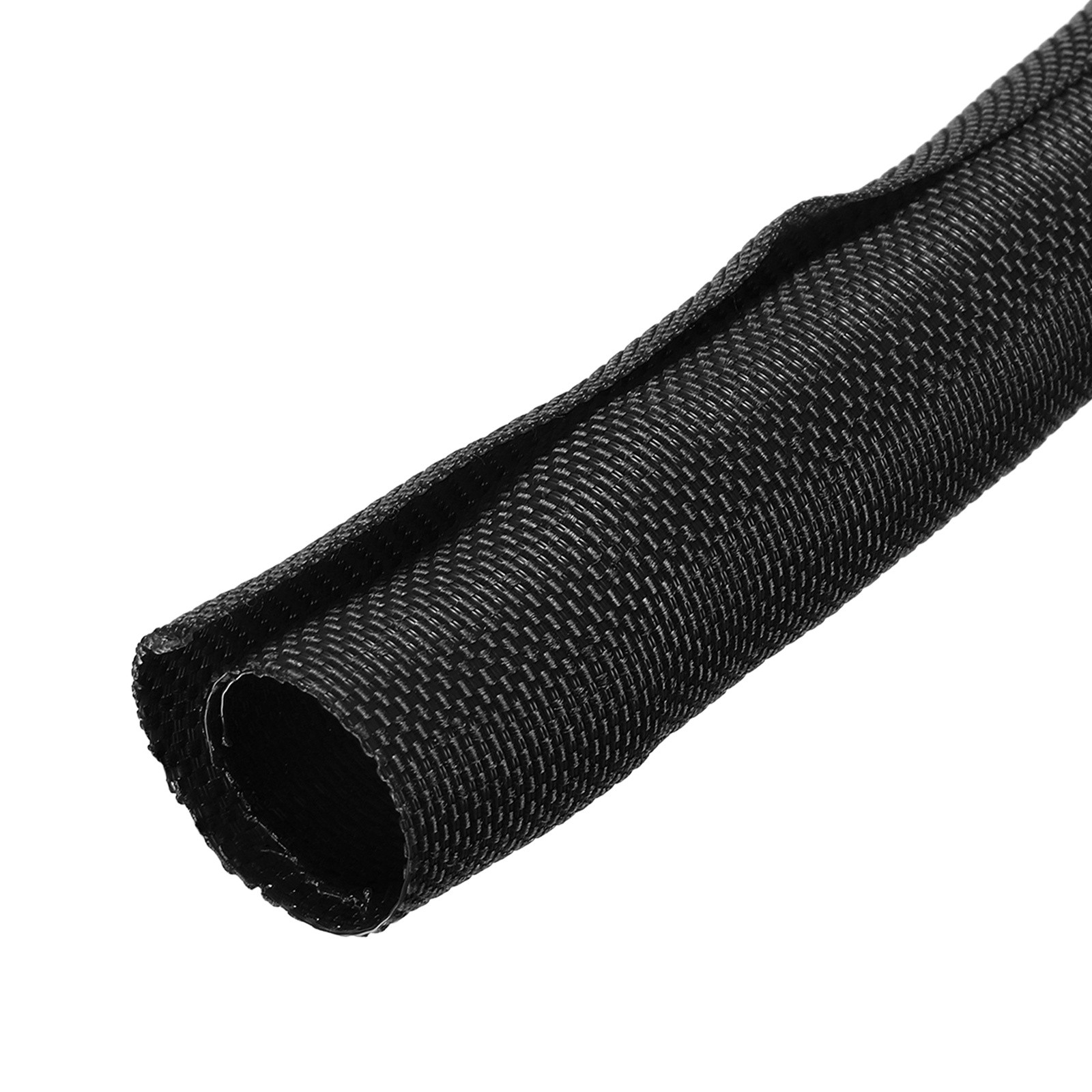 Wire Split Braided Cable Management Sleeve, Black (5/8" - 10 Feet)