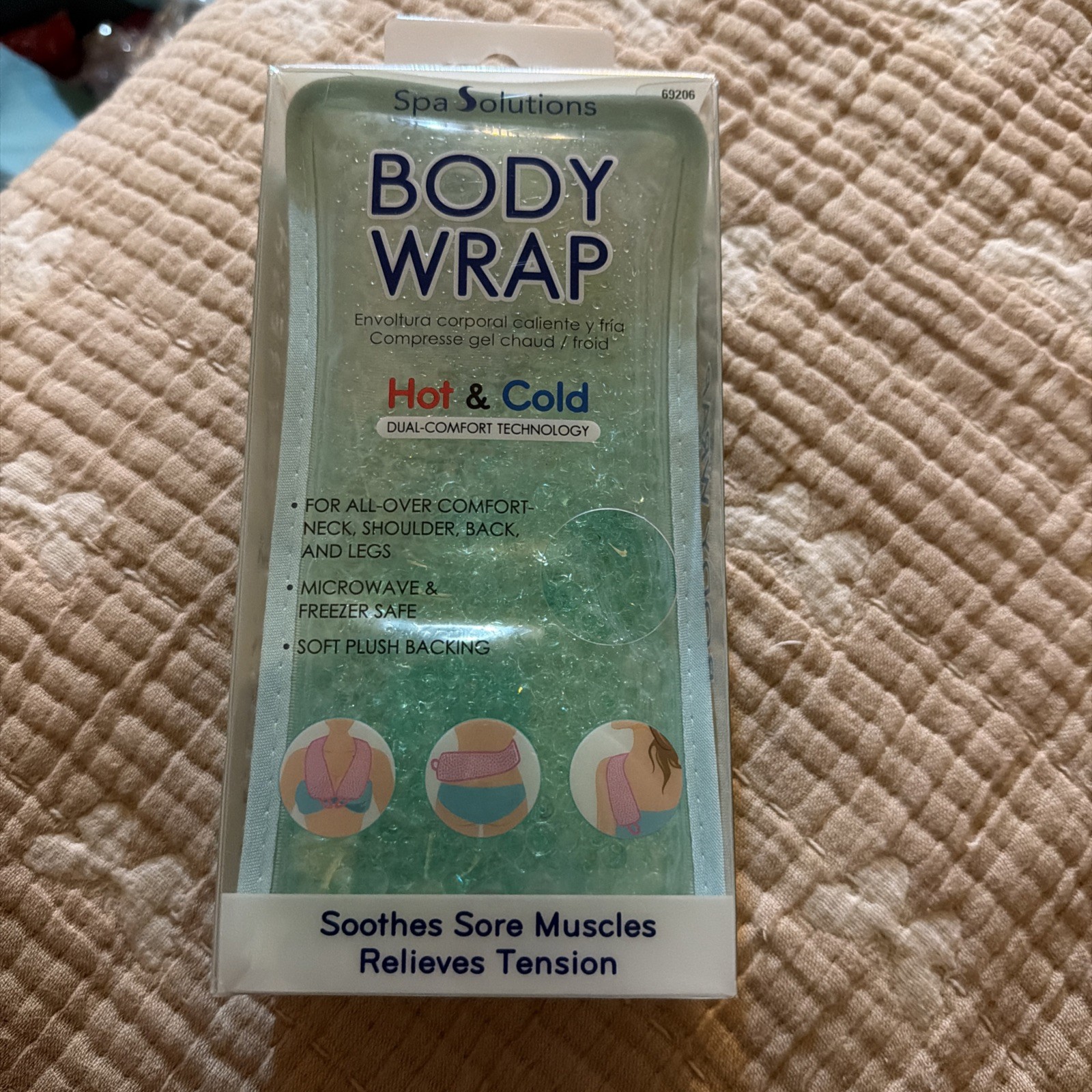 Aqua beads body wrap hot & cold Spa Solutions, Tension Reliever NEW SEALED