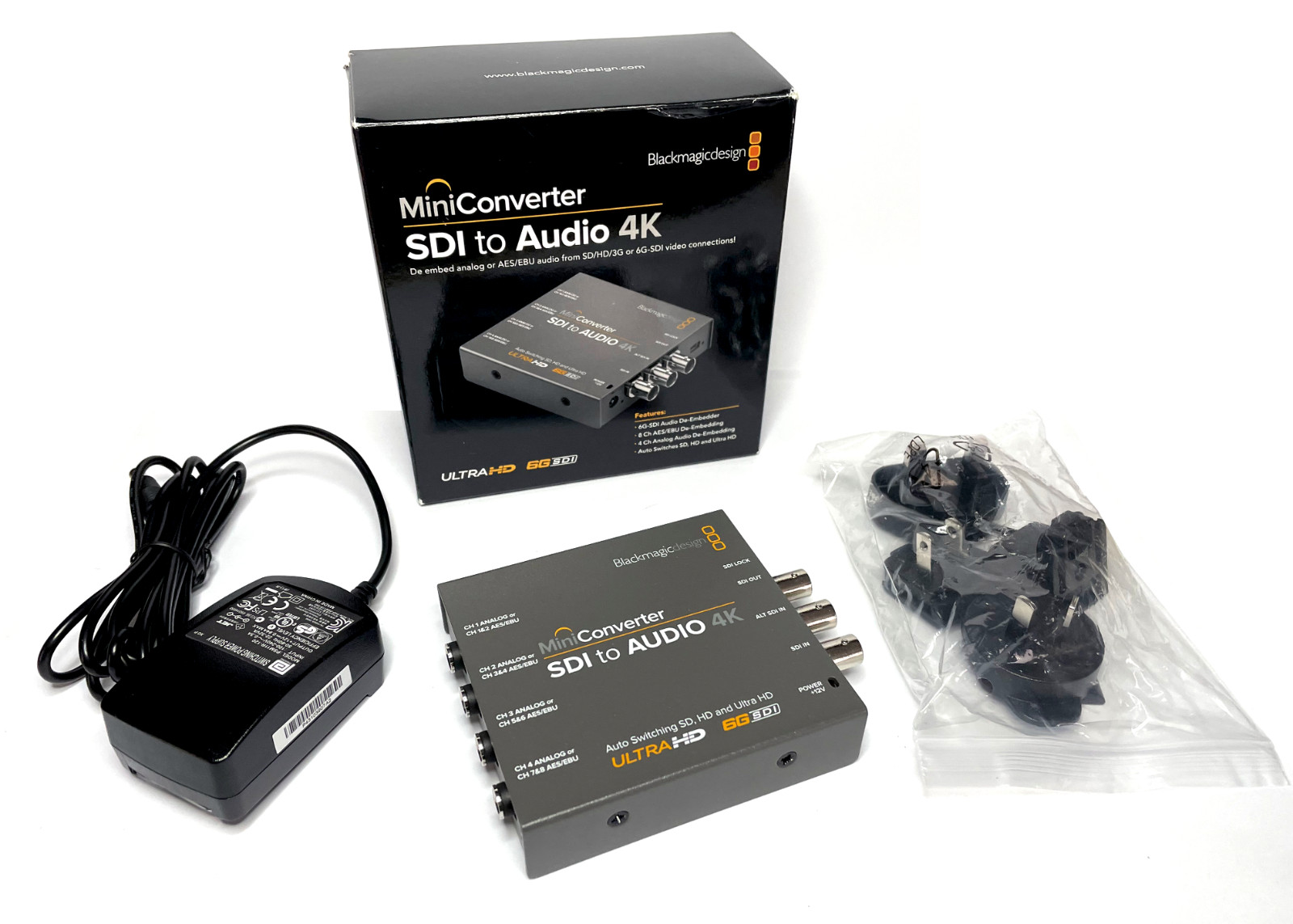 Blackmagic Design Mini Converter SDI to Audio 4K - Used - Complete w/ PSU + Box