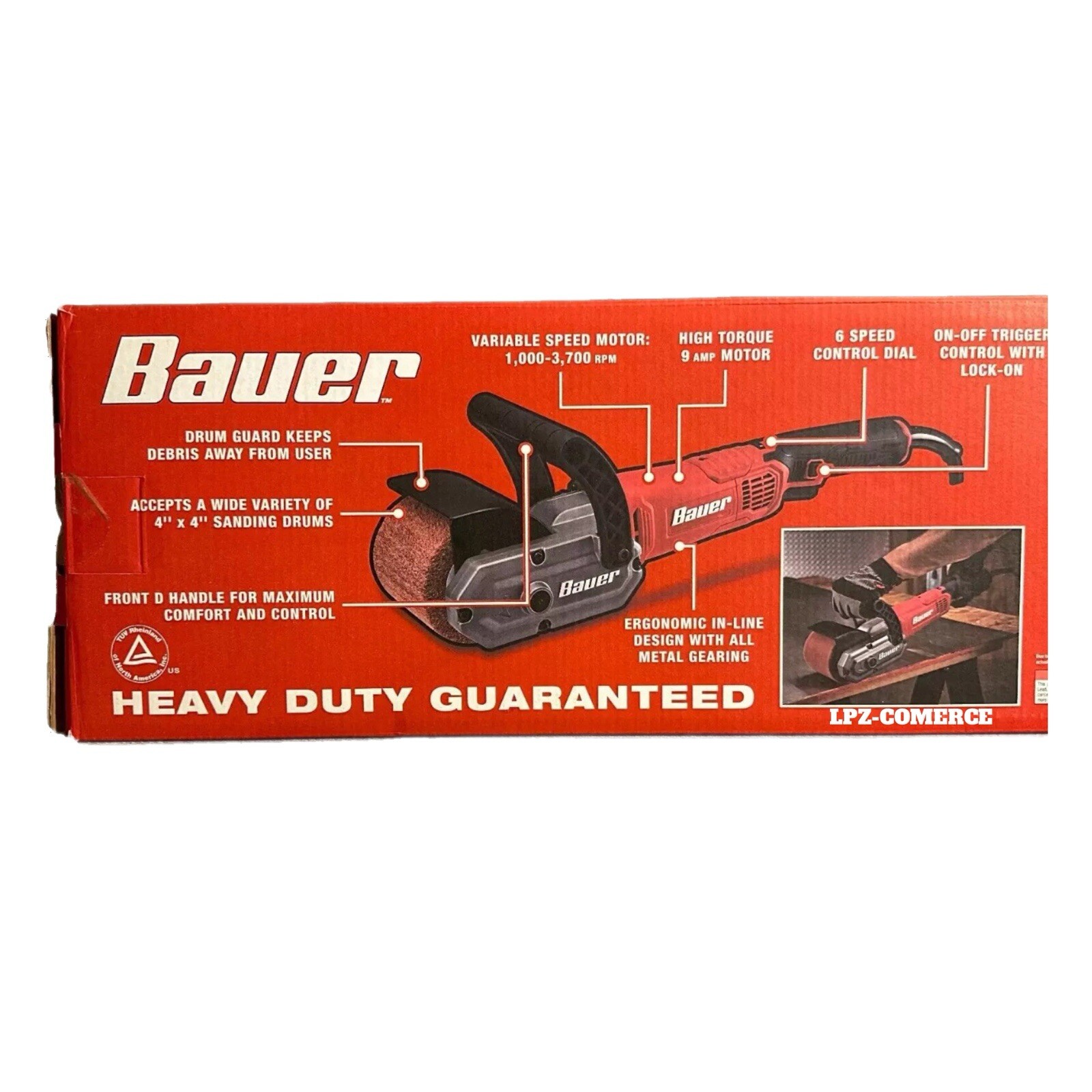Bauer Surface Conditioning Tool 3700 RPM 9 AMP Motor
