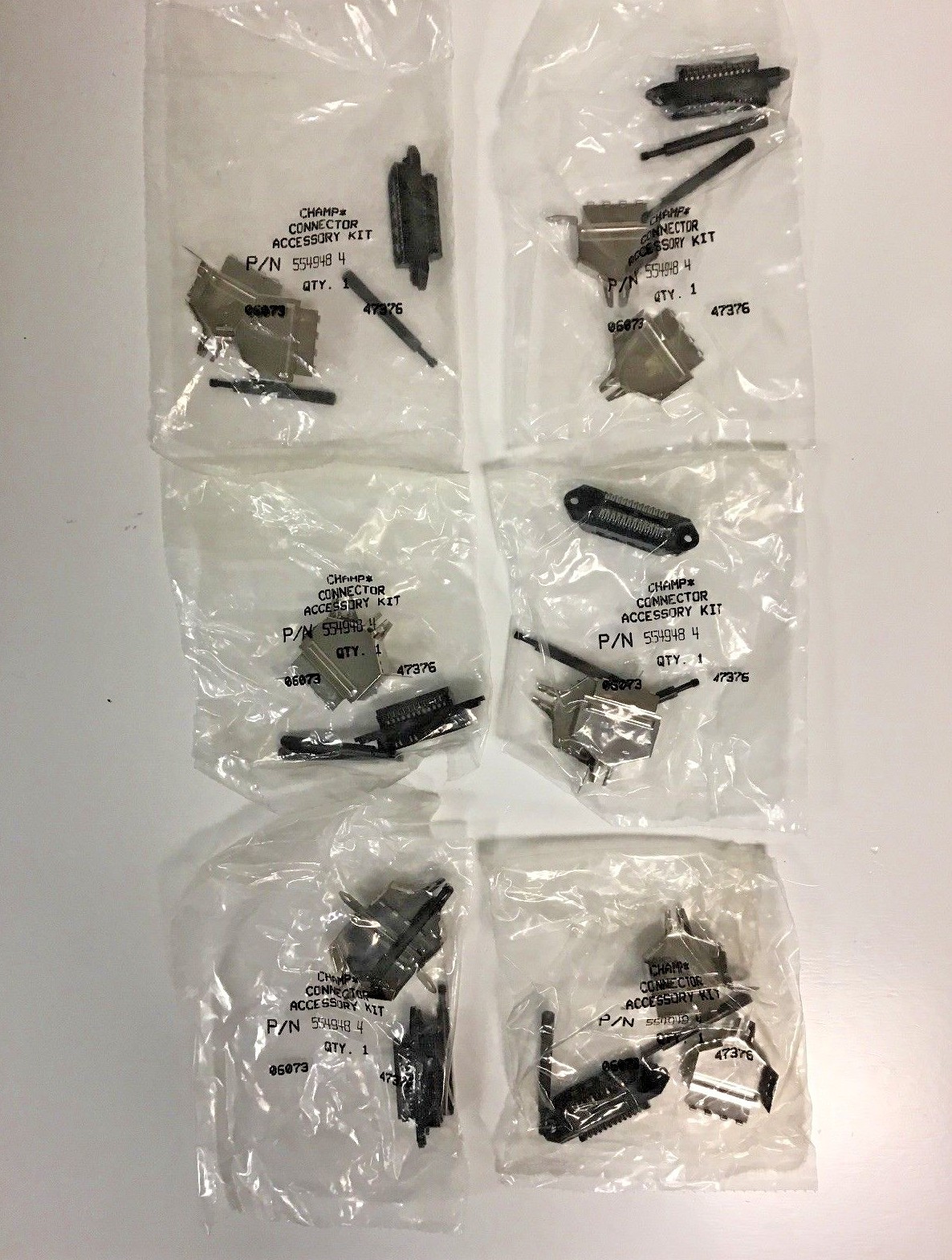 CHAMP CONNECTOR ACCESSORY KIT 554948-4 -- LOT OF 6 KITS - New in Factory Bag
