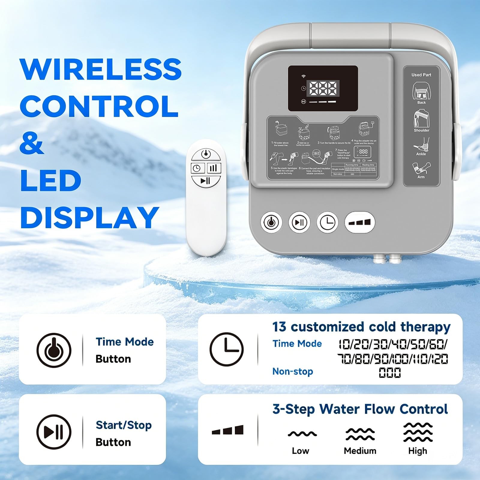 WTBFX Cold Therapy Machine Grayish White