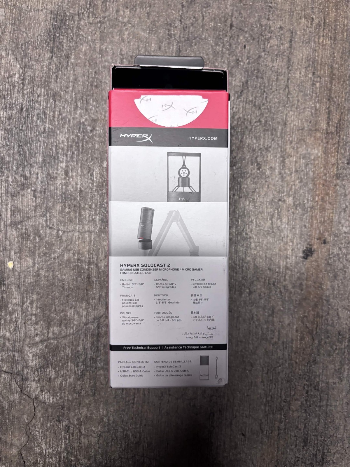 HyperX SoloCast 2 USB Condenser Gaming Microphone — Open Box, $59.99 retail