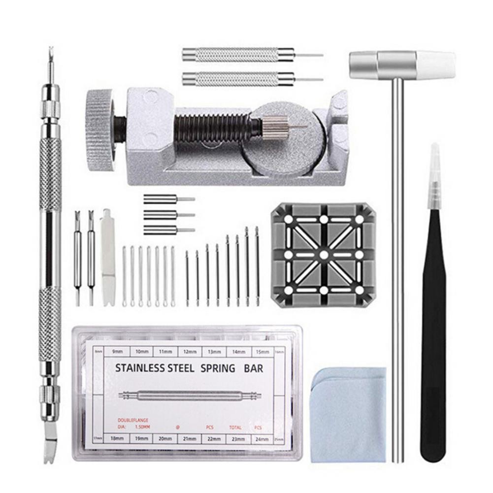 Watch Repair Kit Band Strap Bracelet Link Pins Remover Screwdriver Tool Set D