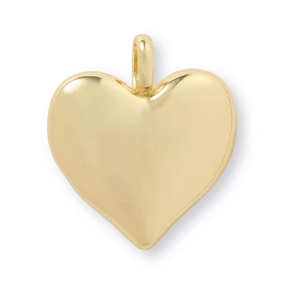 The Cuddle Collab Wear & Share Charm Gold Puff Heart Charm