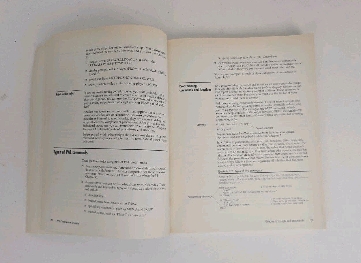 Borland Paradox For DOS PAL Programmers Guide 1993