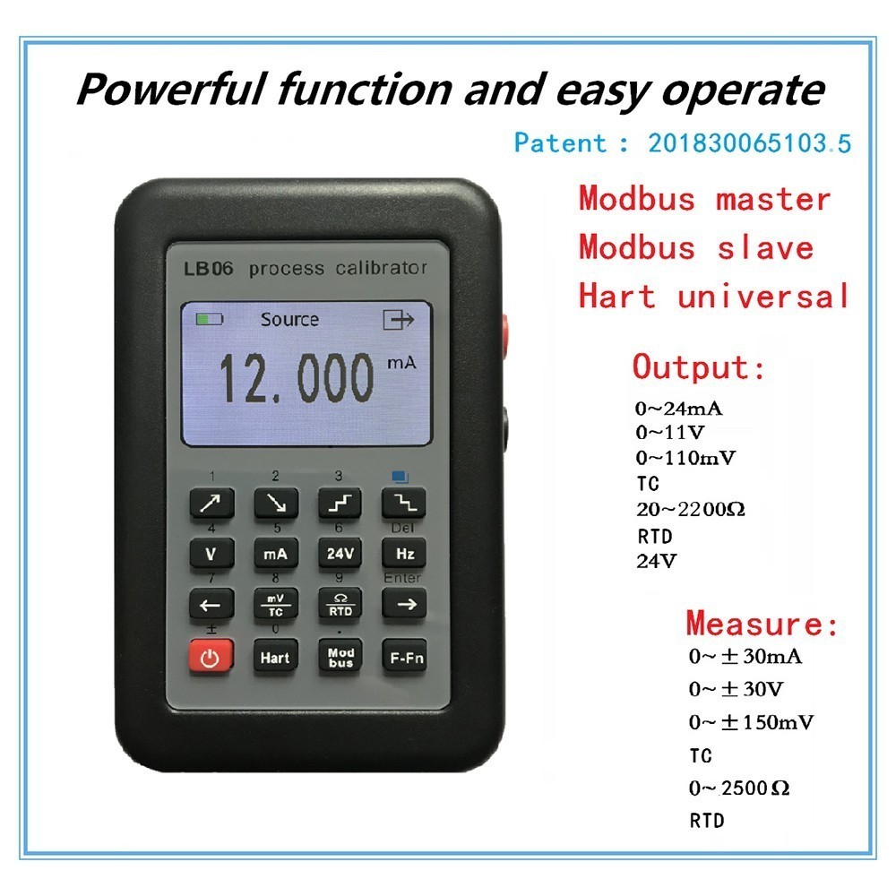 LB06 Multifunction Process Calibrator Signal Generator Hart Modbus Function ot34