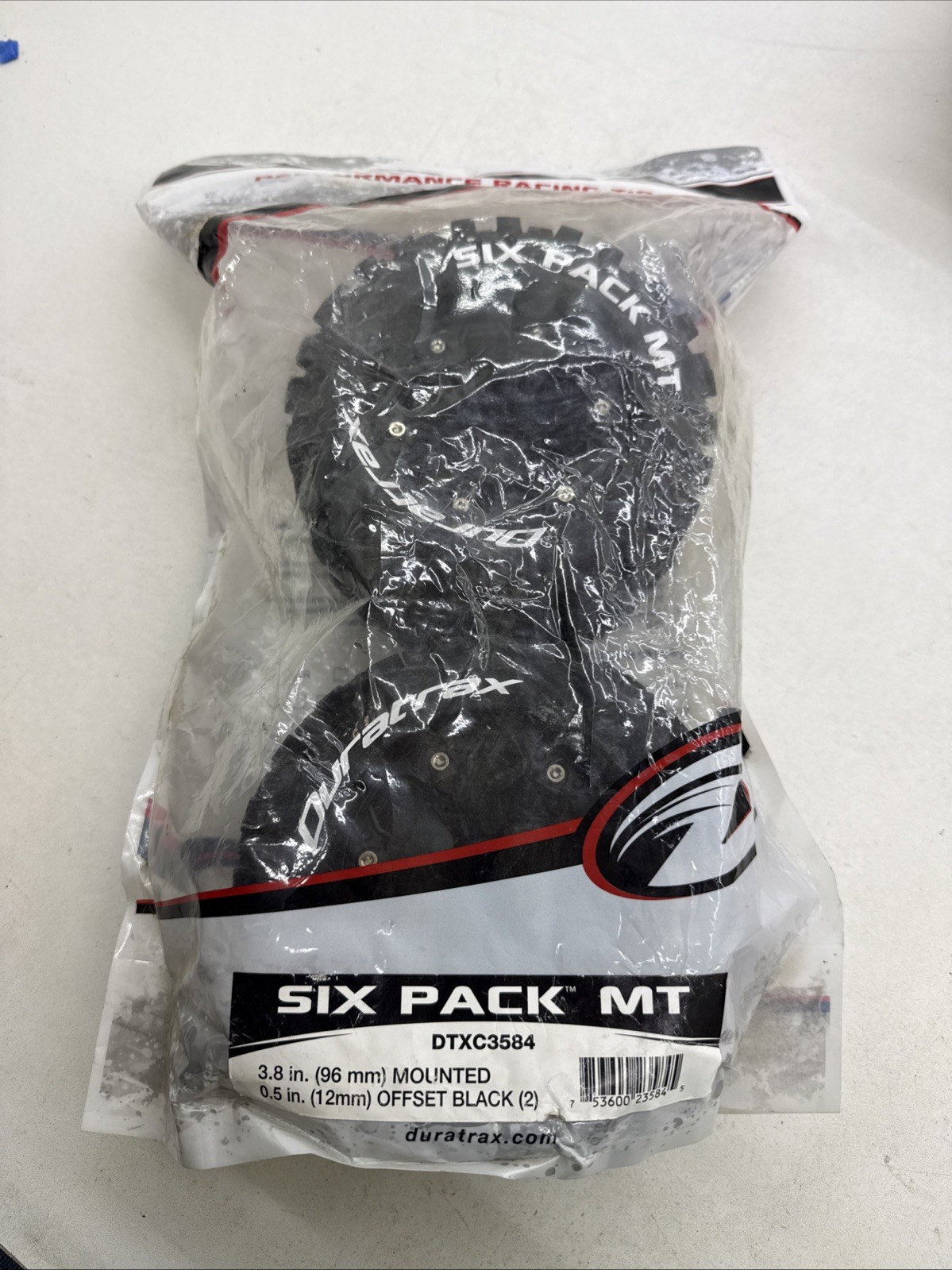 Duratrax Six Pack MT DTXC3584 3.8 17mm 1/8 Monster Truck Tires (2) T2