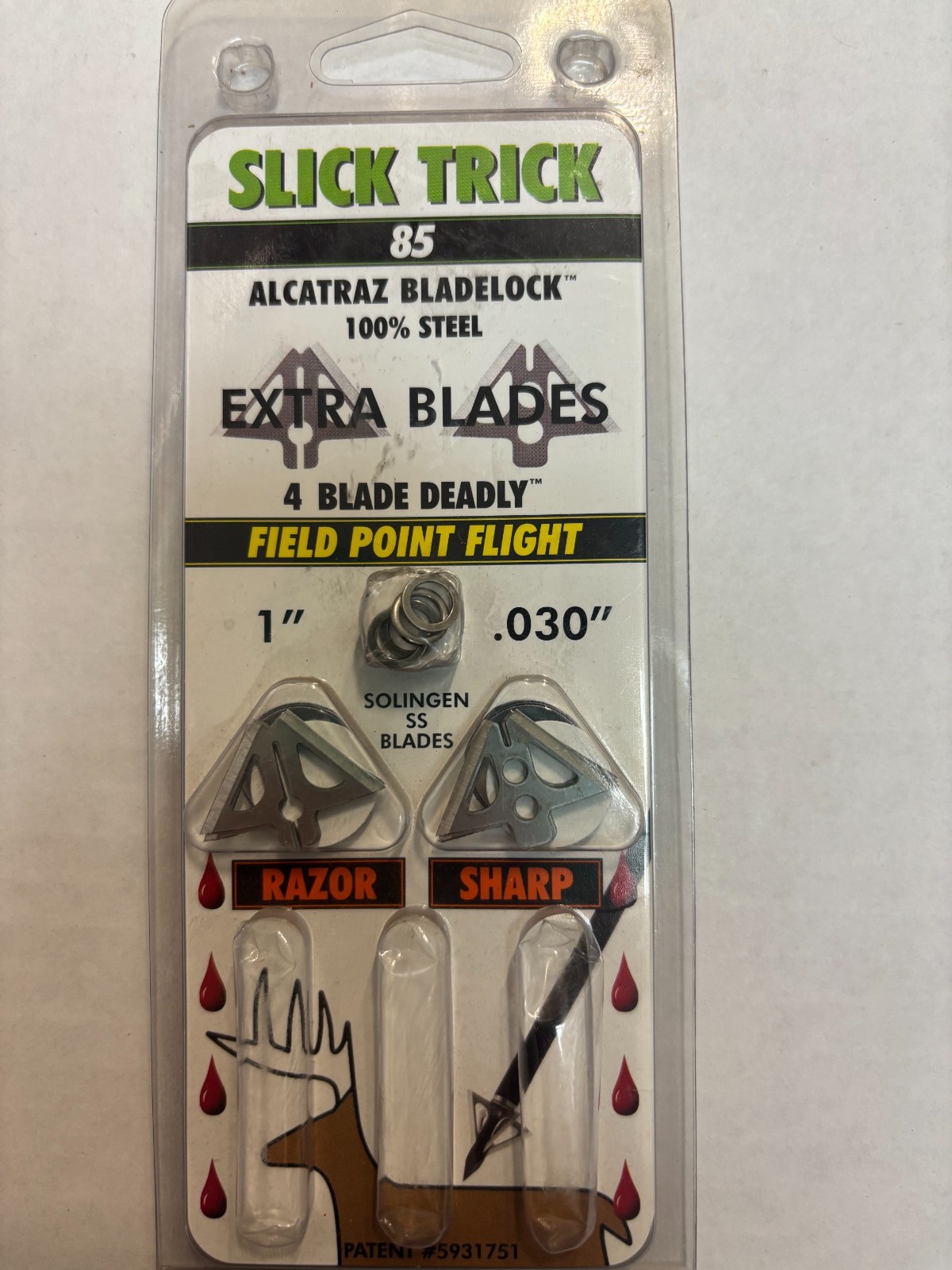Slick Trick 1" 85 Grain Extra Blades Broadhead Replacement Blades SS