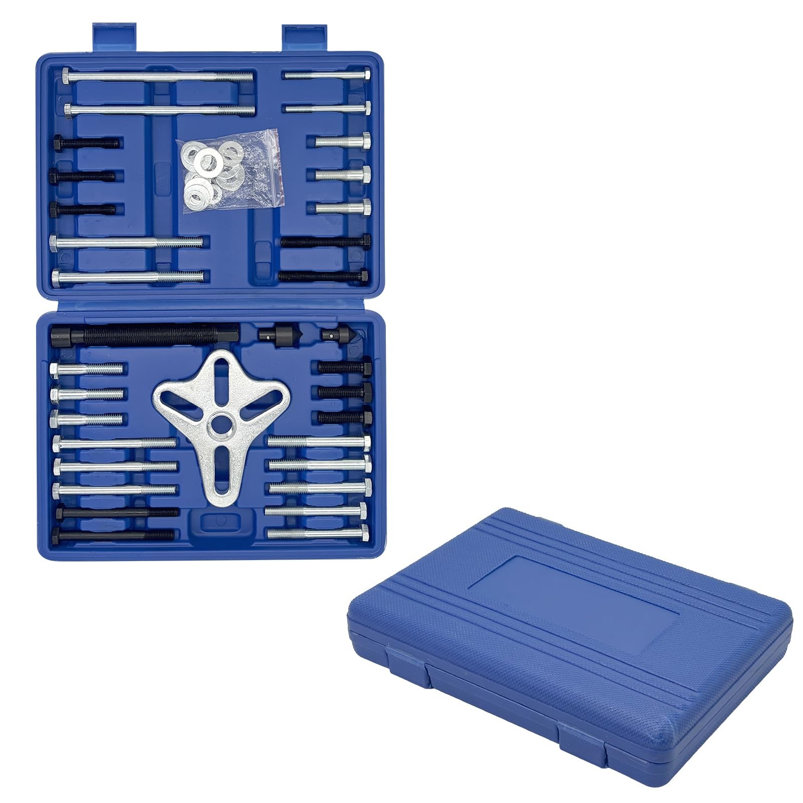 Harmonic Balancer Steering Wheel Puller Flywheel Remover Tool Set 46pcs