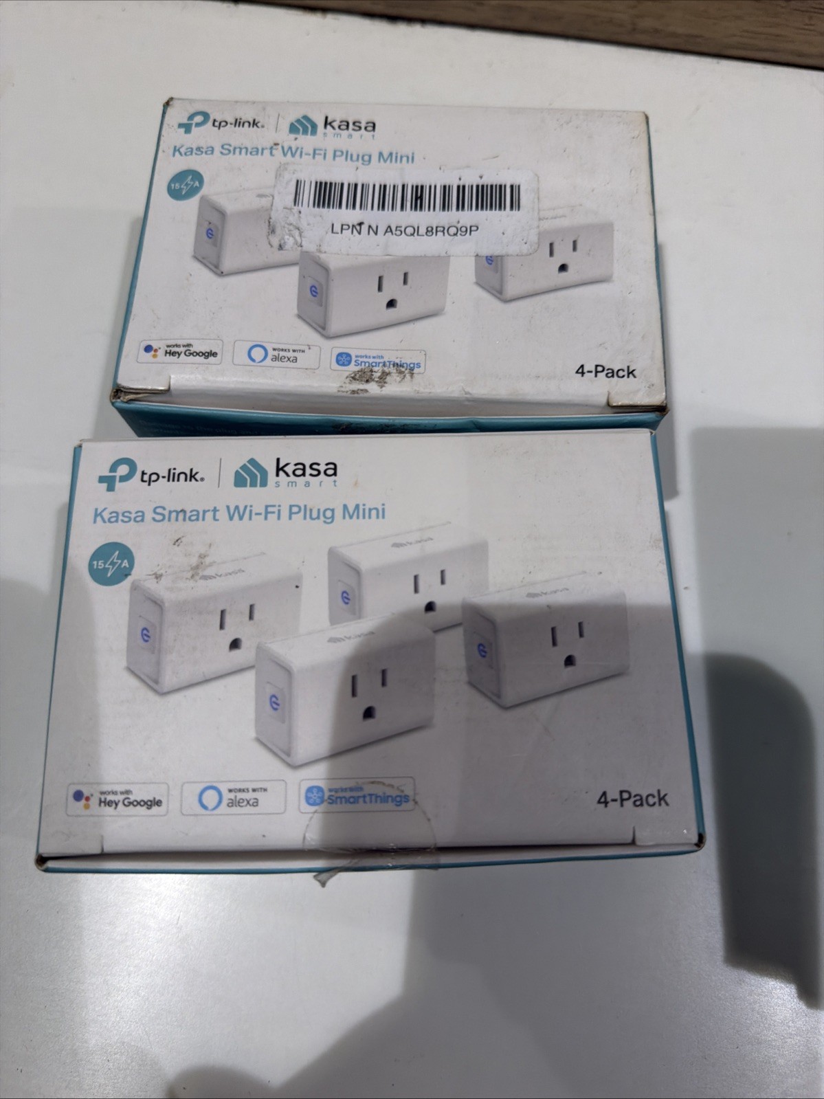 2 Packs With 8 Units Total Smart Plug Mini 15A, Smart Home Wi-Fi Outlet,  White